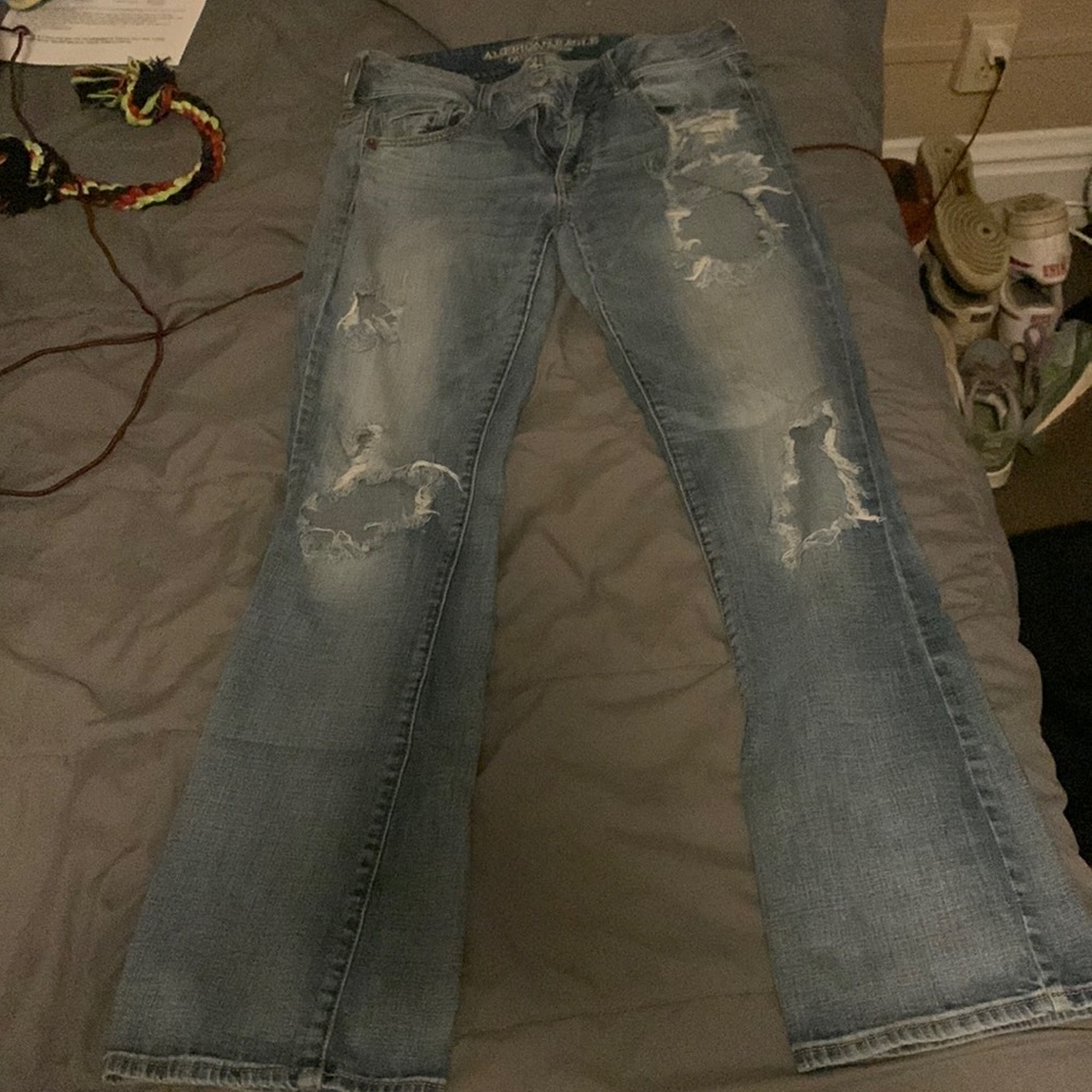 Super cute jeans that have wide ends